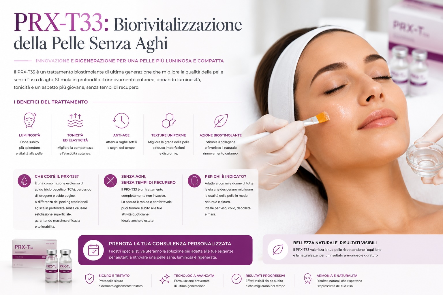 PRX-T33 Biorivitalizzazione della pelle senza aghi