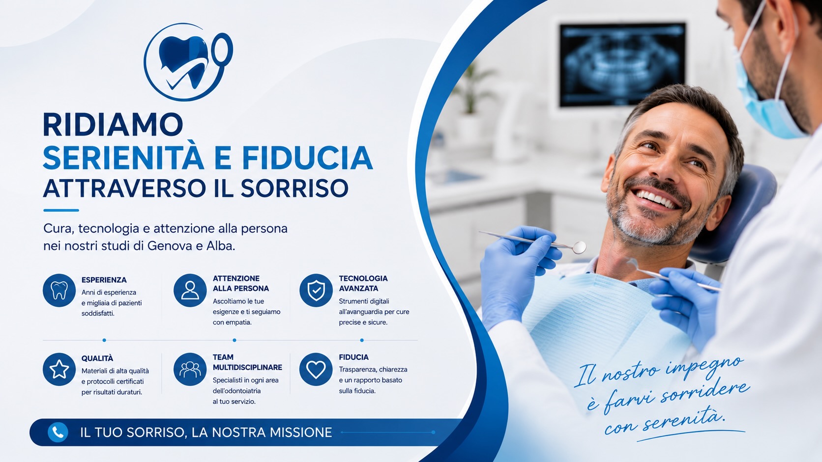 RIDIAMO SERIENITÀ E FIDUCIA ATTRAVERSO IL SORRISO
