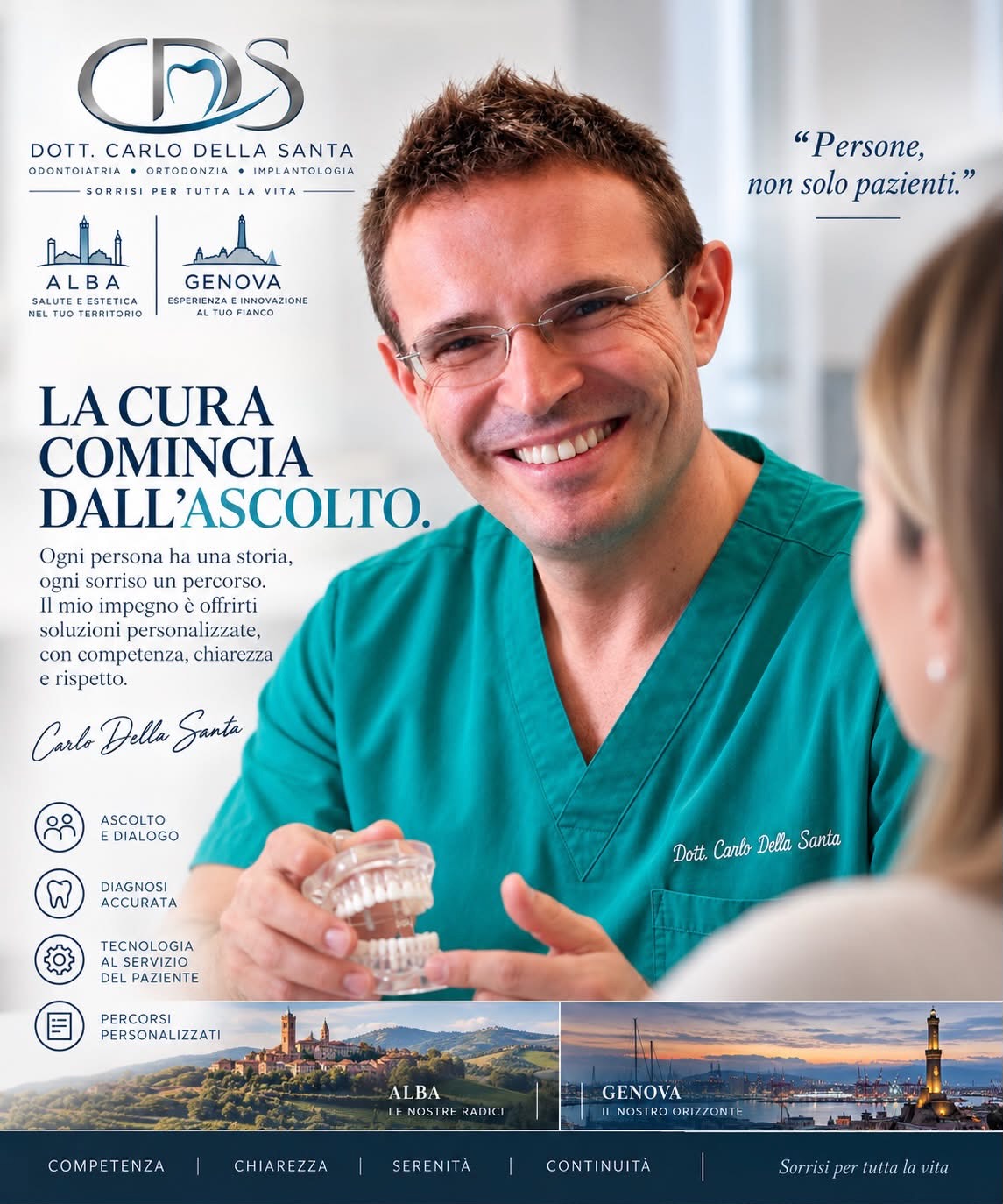 LA CURA<br />
COMINCIA DALL'ASCOLTO.