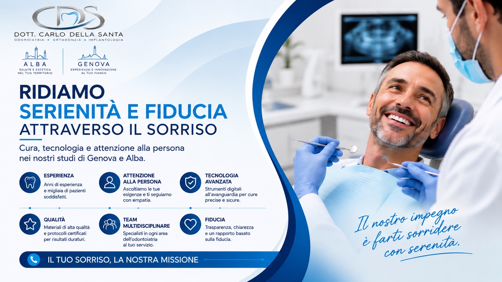 RIDIAMO SERIENITÀ E FIDUCIA ATTRAVERSO IL SORRISO